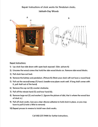 Pendulum Replacement Clockwork