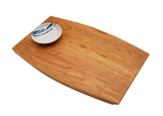 Soiree, Handcrafted Wood Serving Platter with Dipping Bowl