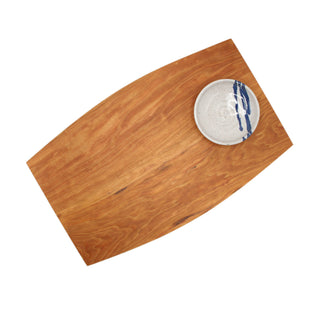 Soiree, Handcrafted Wood Serving Platter with Dipping Bowl