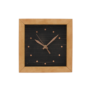 Distressed Black Box Clock