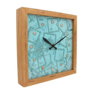 Copper & Ice -Handcrafted Wooden Big Box Clock