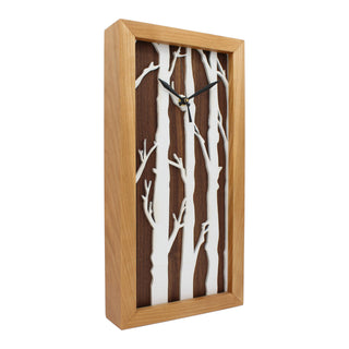Birches, Handcrafted Wooden Tall Box Clock