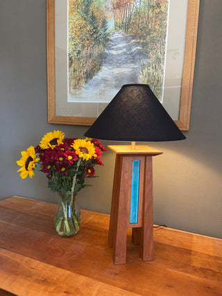 Prairie Deluxe Handcrafted Wooden Table Lamp - Tall