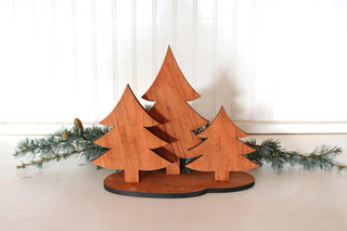 Christmas Tree Trio in Appalachian Cherry Wood